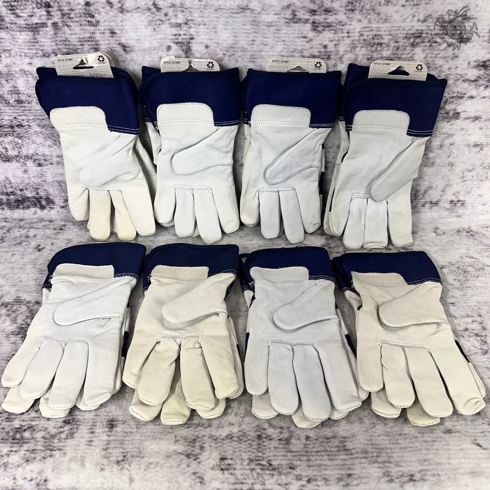 New Lot of 8 Midwest Quality Gloves Ladies Medium Goatskin Leather Work 3378M2